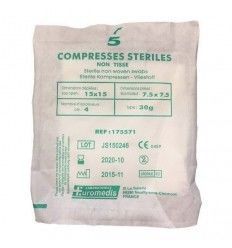 Euromedis | Compresses Stériles 7,5 x 7,5 cm