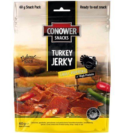 Beef jerky - Conower | Turkey Jerky Chili Peppers 60G - outpost-shop.com