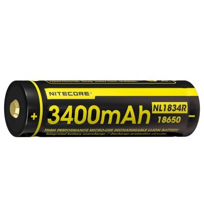 Piles, batteries et chargeurs - Nitecore | Batterie 18650 Li-ion (3400mah) - outpost-shop.com