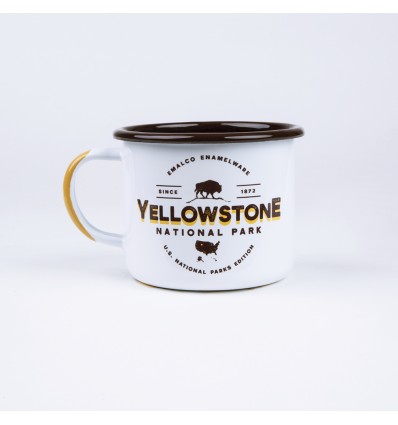 Cutlery & Tumblers - Emalco Enamelware | 22oz Yellowstone Enamel Camping Mug - U.S. National Parks - outpost-shop.com