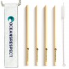 Vanlife - Ocean Respect | Set of 4 bamboo straws + cotton pouch + brush - outpost-shop.com