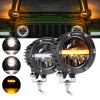 Alimentation & Éclairage - Auxbeam | 4 Inch 110W 11000LM LED Pods Offroad LED Driving Lights with Amber DRL - outpost-shop.com