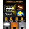 Alimentation & Éclairage - Auxbeam | Spot LED de 4.5 inch avec DRL Blanc et Clignotant Ambre - outpost-shop.com