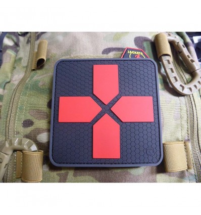 Jackets To Go - Jtg | Big Red Cross Medic Patch Blackmedic
