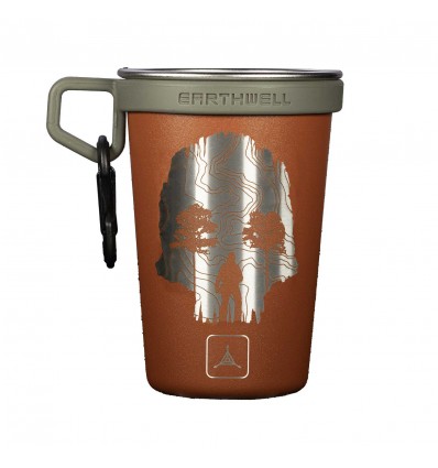 Cutlery & Tumblers - Triple Aught Design | Earthwell Pint Cup TAD Edition Topo Skull Cave - outpost-shop.com