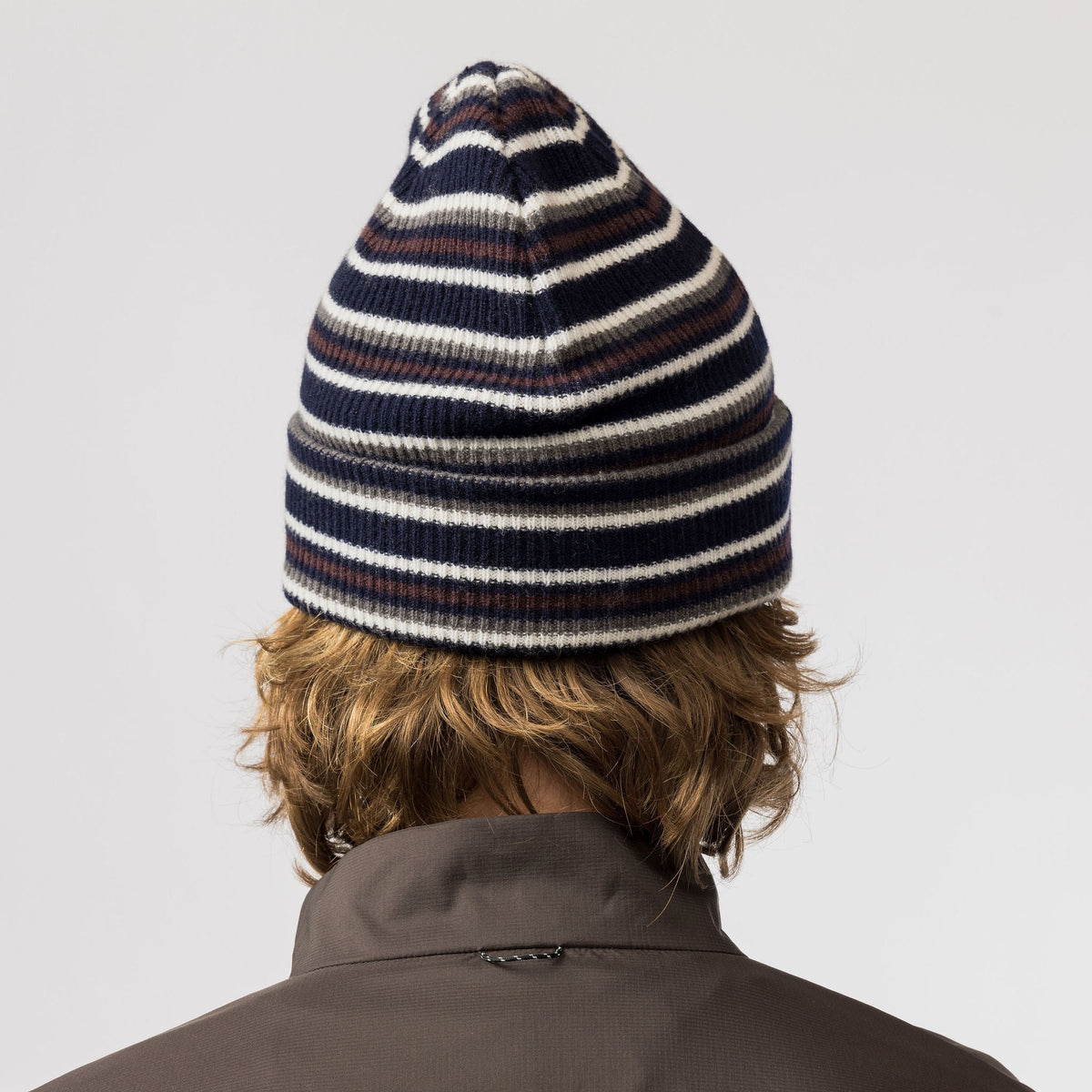 Bonnet rayé Snow Peak Multi Stripe Knit Cap en mérinos