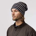 Bonnet rayé Snow Peak Multi Stripe Knit Cap en mérinos