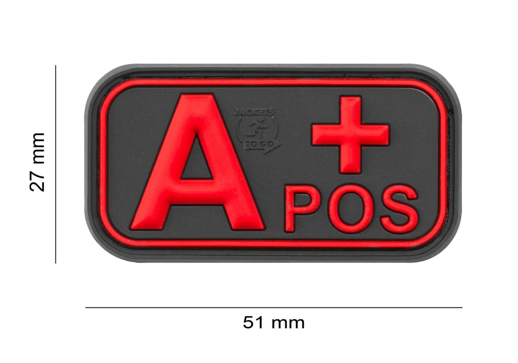 JTG Bloodtype Rubber Patch A Pos JTG