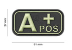 JTG Bloodtype Rubber Patch A Pos JTG