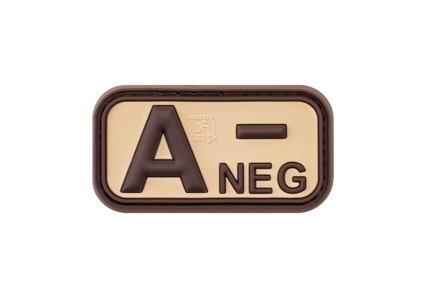 JTG Bloodtype Rubber Patch A Neg JTG