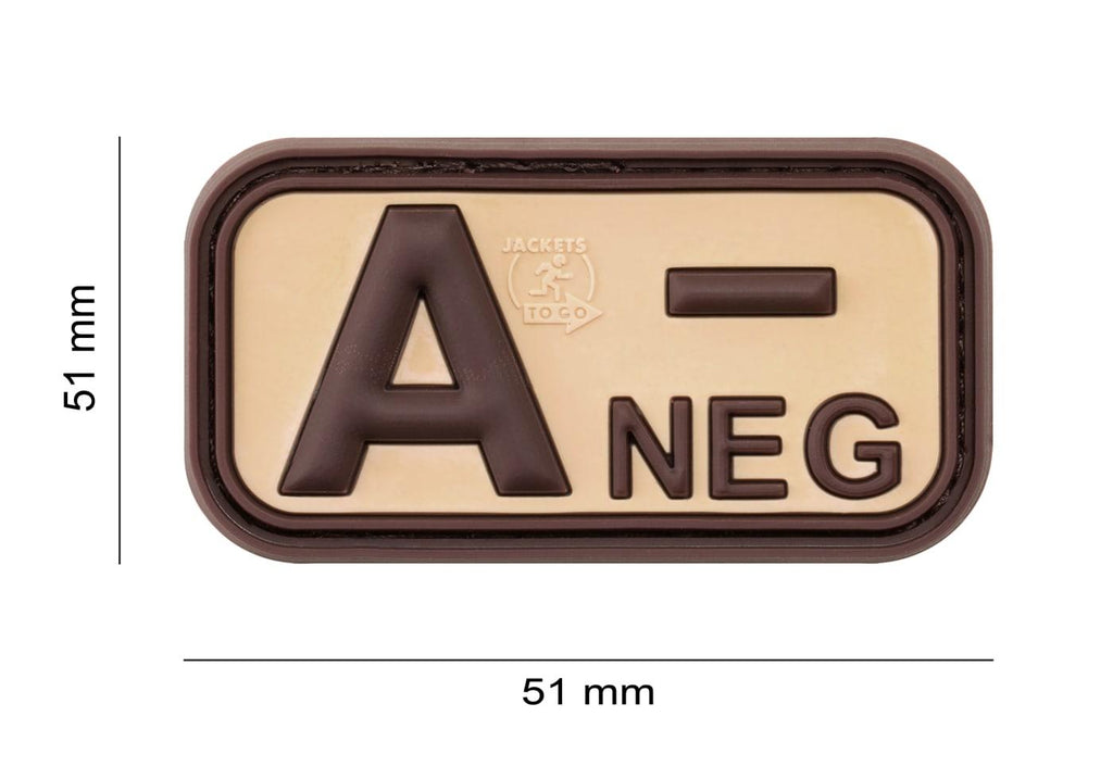JTG Bloodtype Rubber Patch A Neg JTG