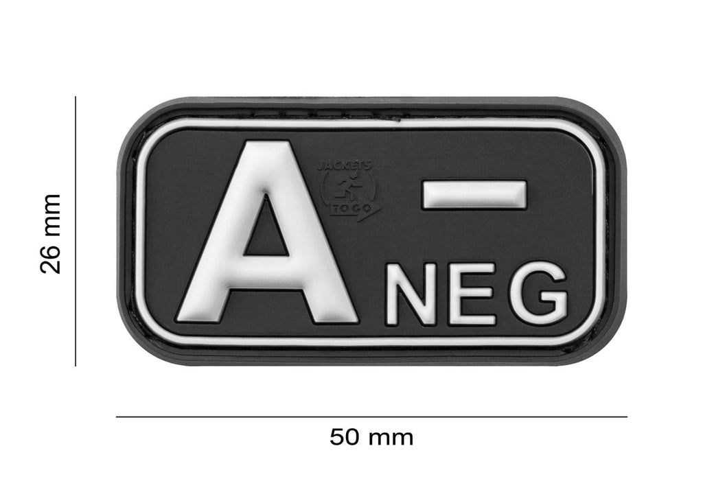 JTG Bloodtype Rubber Patch A Neg JTG