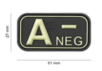 JTG Bloodtype Rubber Patch A Neg JTG