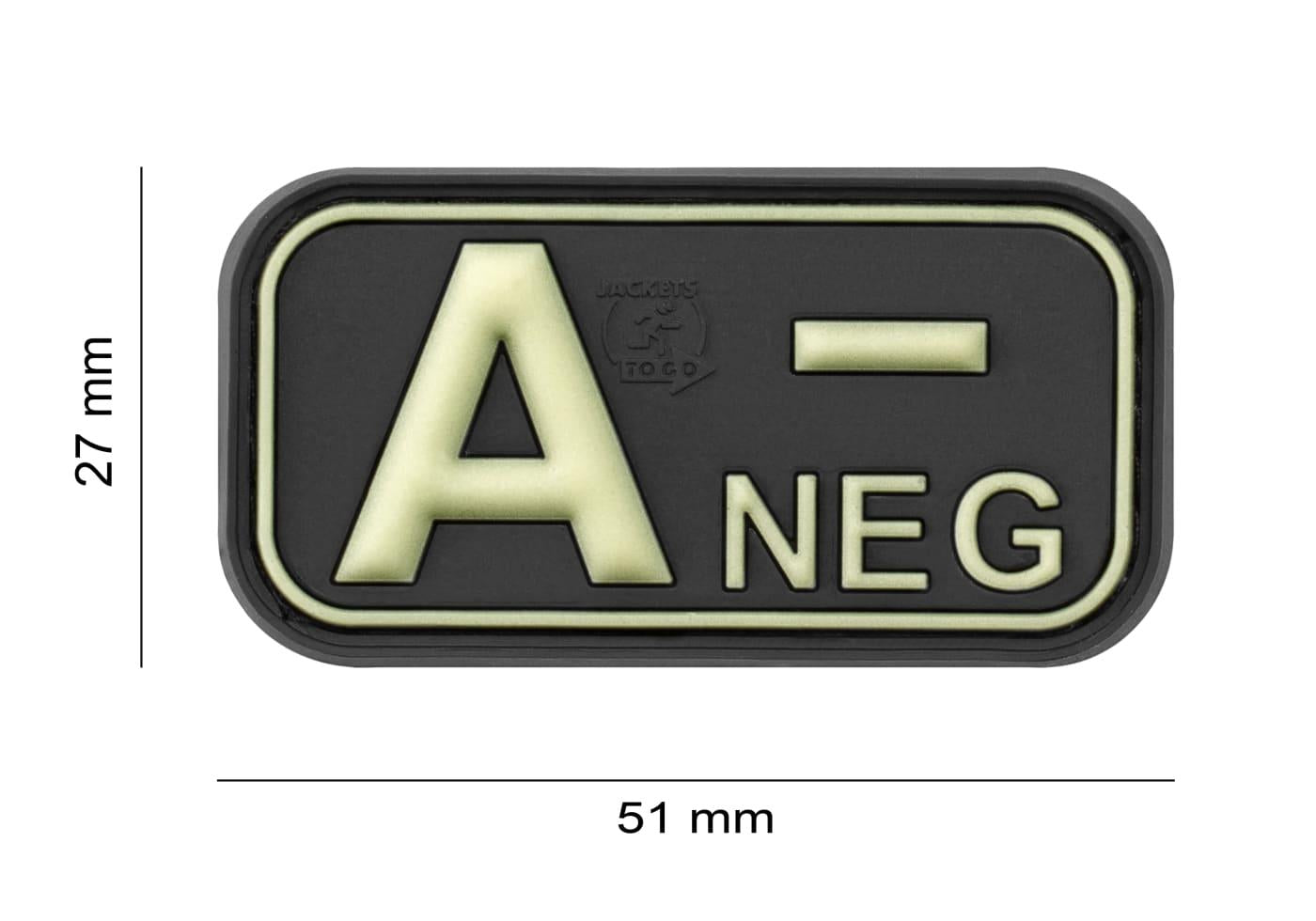 JTG Bloodtype Rubber Patch A Neg JTG