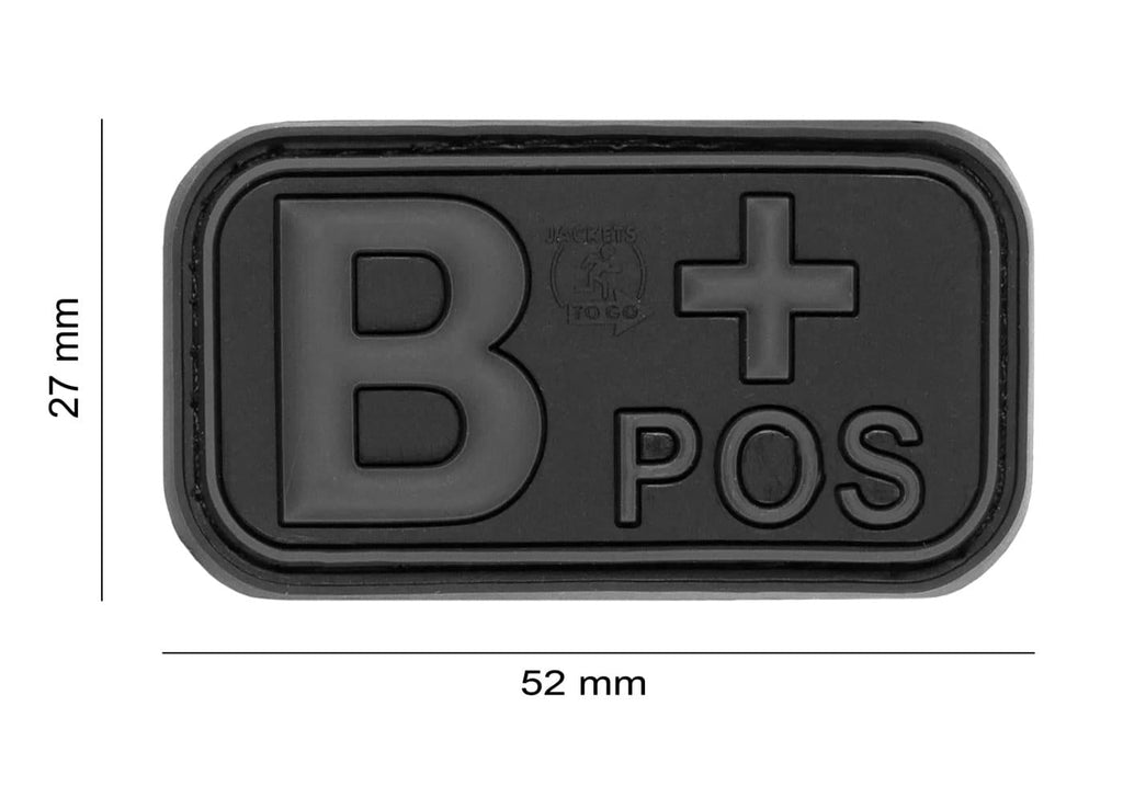 JTG Bloodtype Rubber Patch B Pos JTG