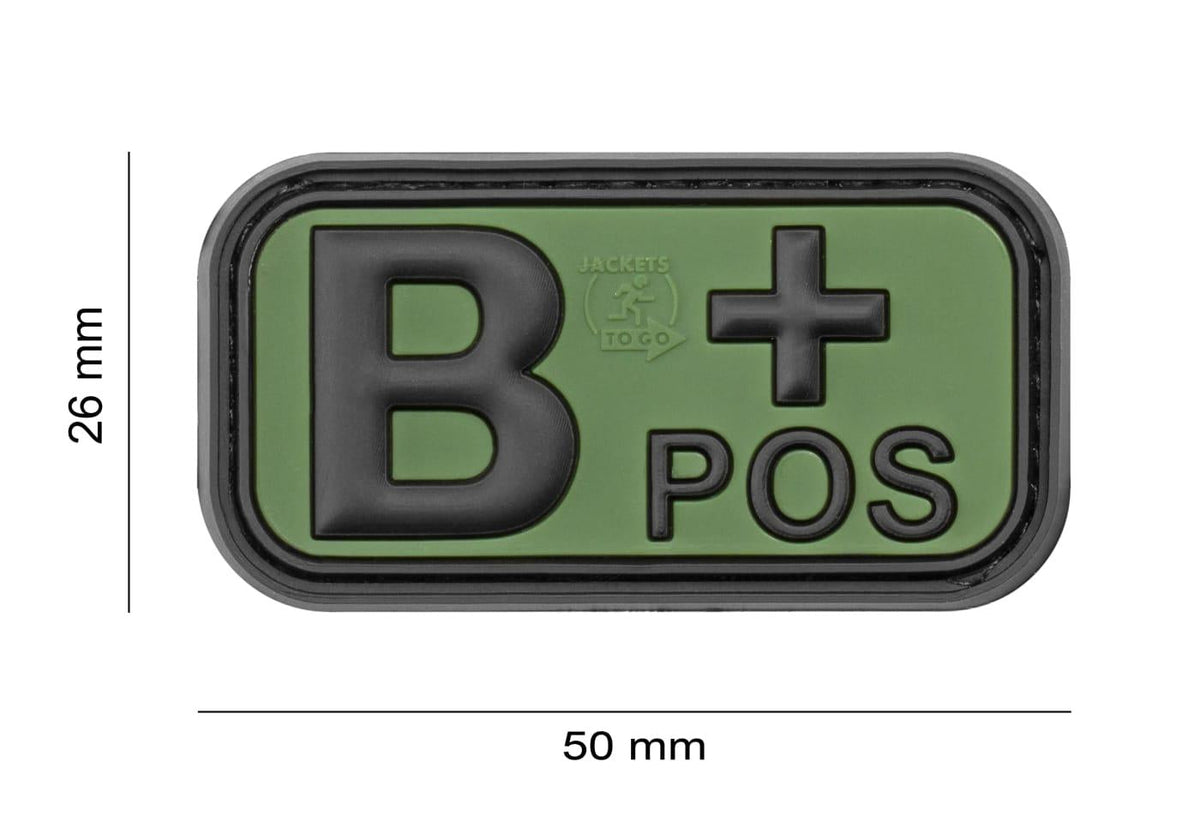 JTG Bloodtype Rubber Patch B Pos JTG