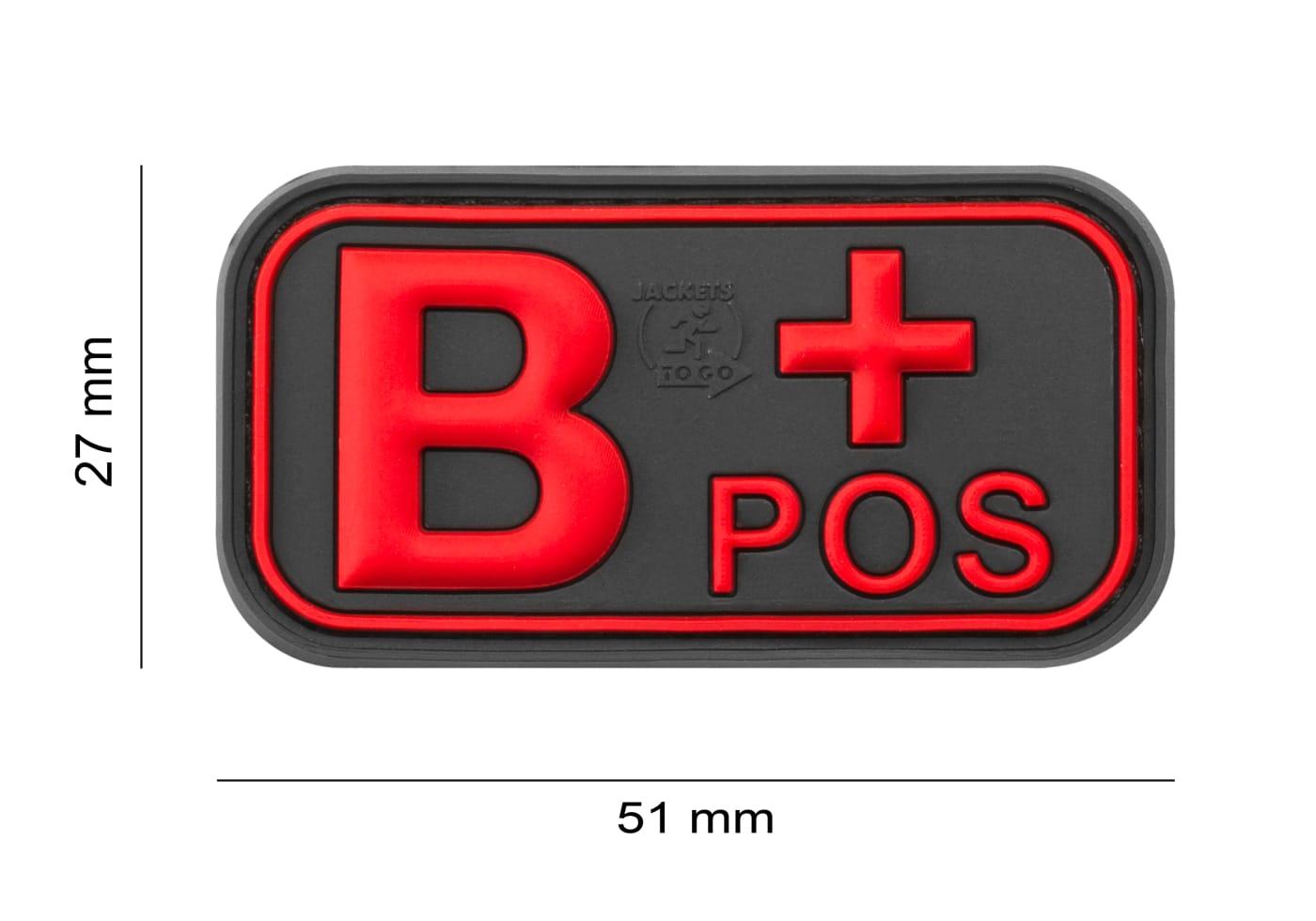 JTG Bloodtype Rubber Patch B Pos JTG