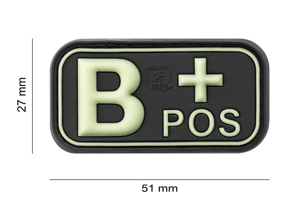 JTG Bloodtype Rubber Patch B Pos JTG