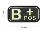 JTG Bloodtype Rubber Patch B Pos JTG