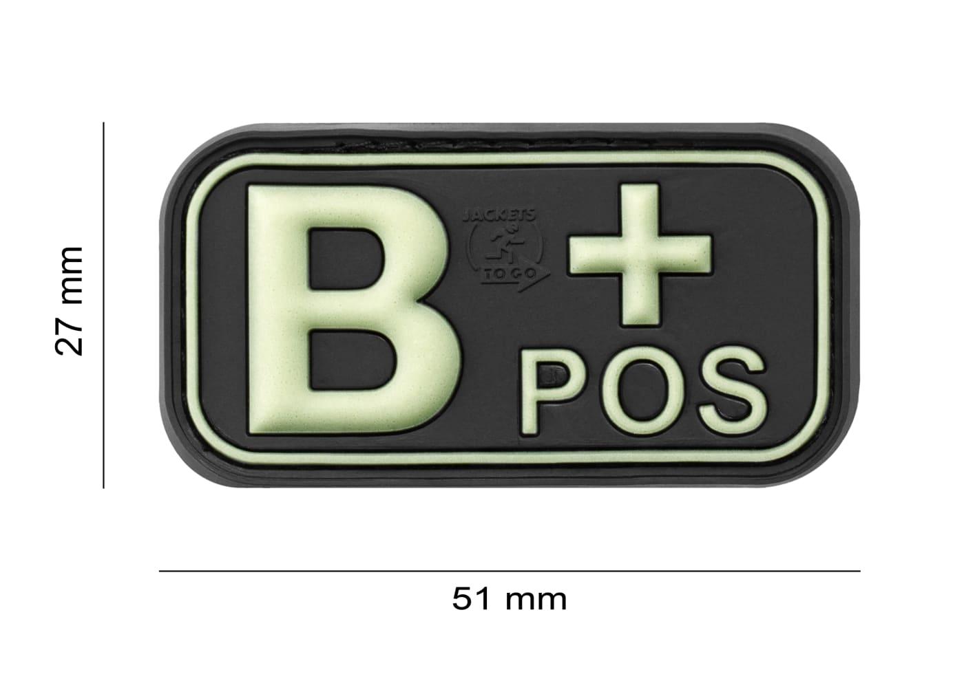 JTG Bloodtype Rubber Patch B Pos JTG