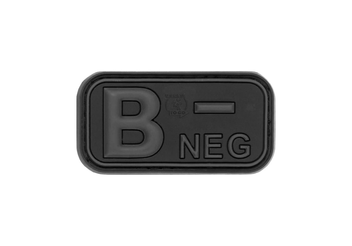 JTG Bloodtype Rubber Patch B Neg JTG