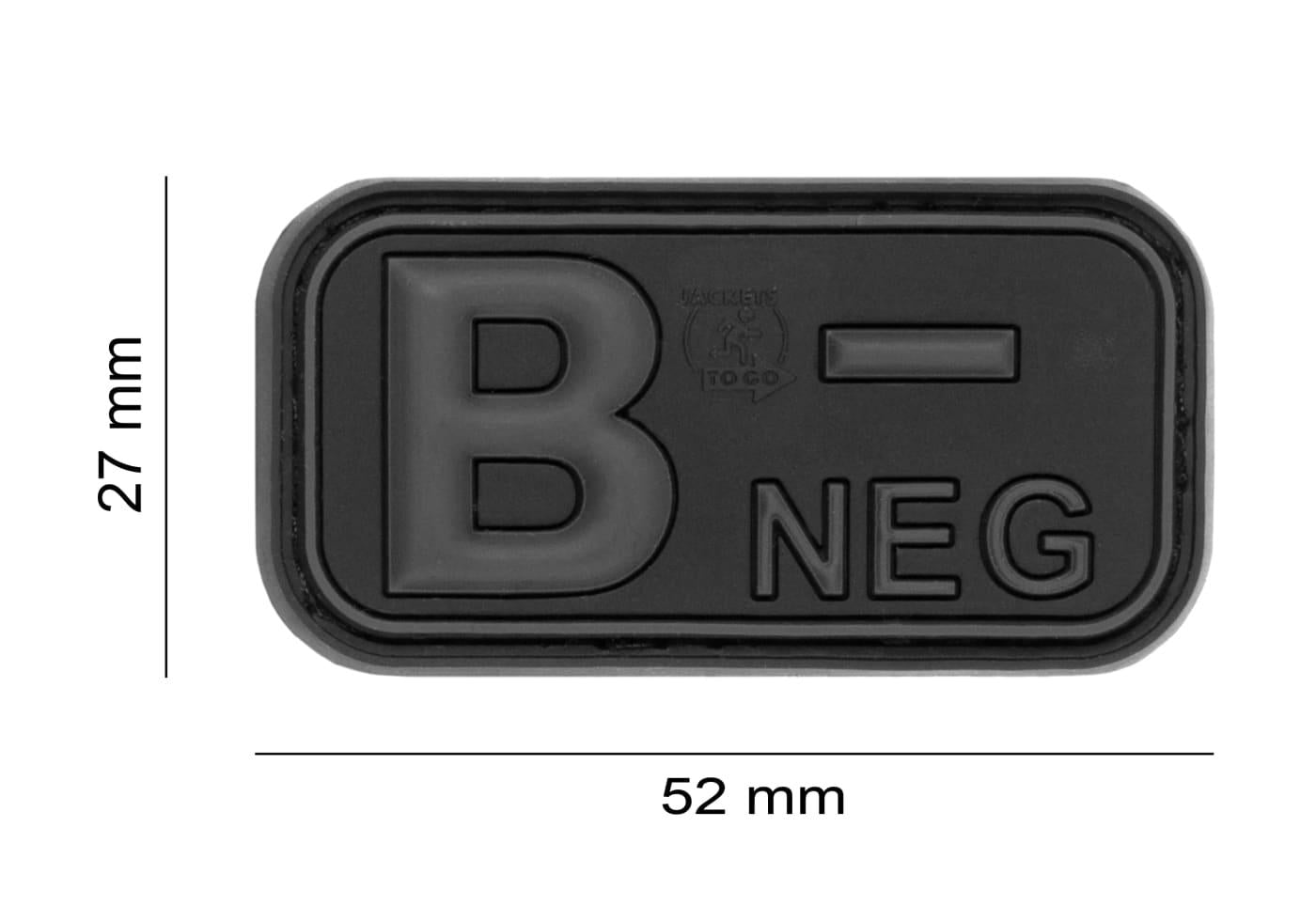 JTG Bloodtype Rubber Patch B Neg JTG
