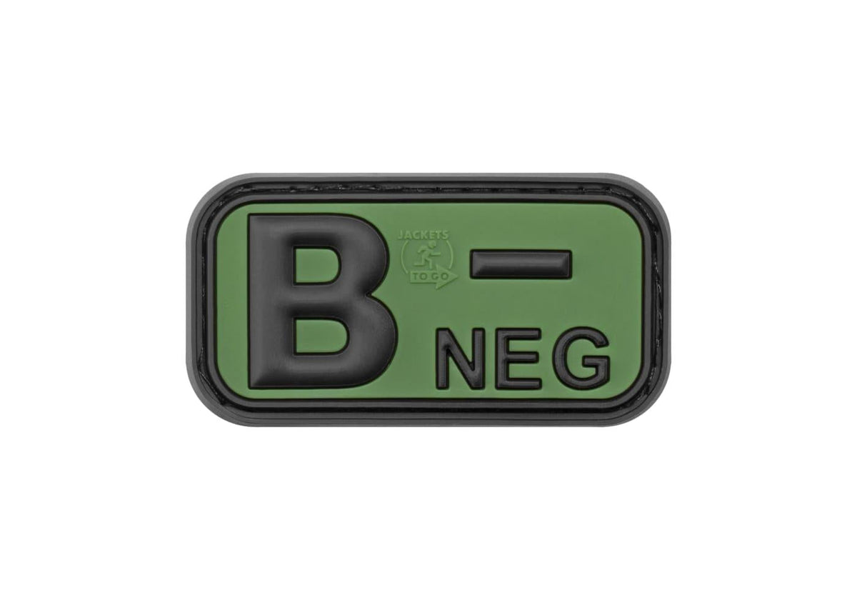 JTG Bloodtype Rubber Patch B Neg JTG