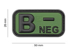 JTG Bloodtype Rubber Patch B Neg JTG