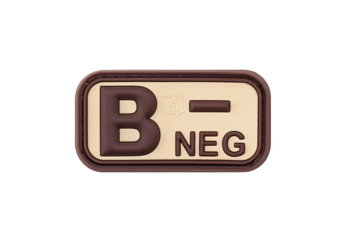 JTG Bloodtype Rubber Patch B Neg JTG