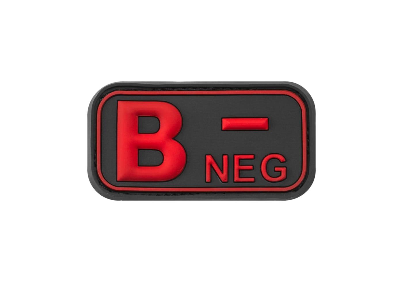 JTG Bloodtype Rubber Patch B Neg