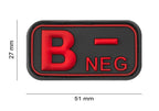 JTG Bloodtype Rubber Patch B Neg JTG