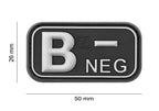JTG Bloodtype Rubber Patch B Neg JTG