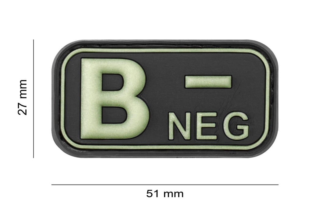 JTG Bloodtype Rubber Patch B Neg JTG