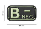 JTG Bloodtype Rubber Patch B Neg JTG
