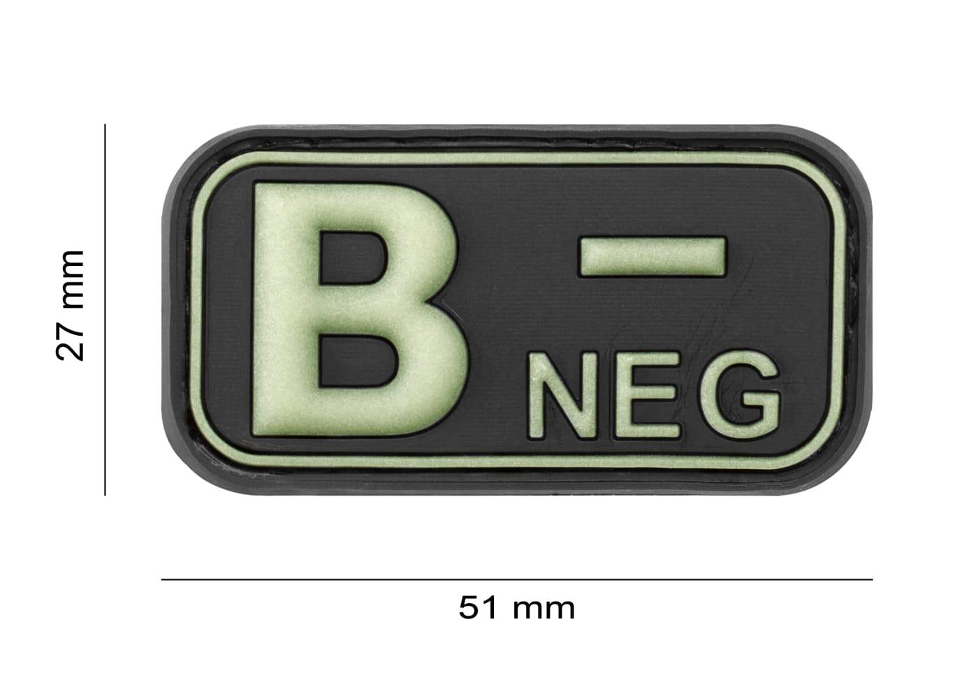 JTG Bloodtype Rubber Patch B Neg JTG