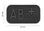 JTG Bloodtype Rubber Patch AB Pos JTG