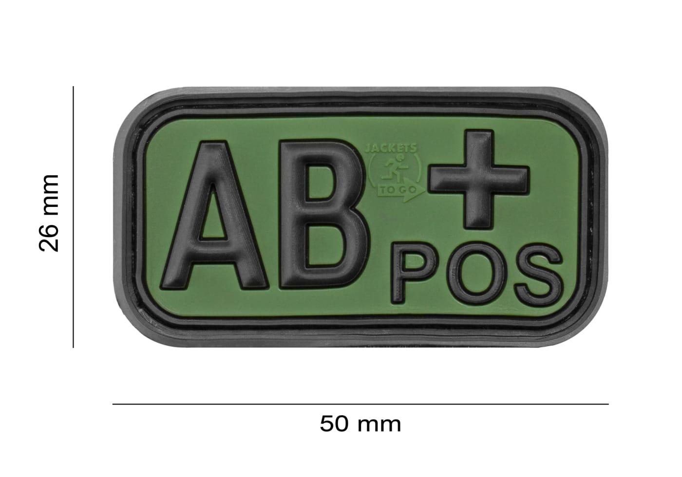 JTG Bloodtype Rubber Patch AB Pos JTG
