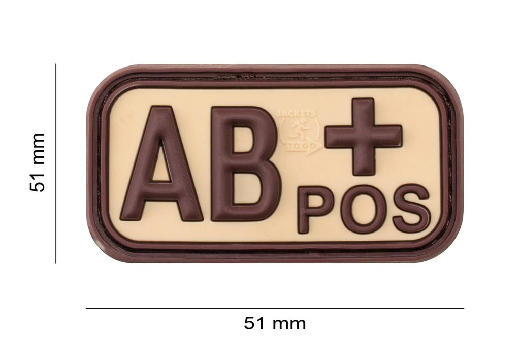 JTG Bloodtype Rubber Patch AB Pos JTG