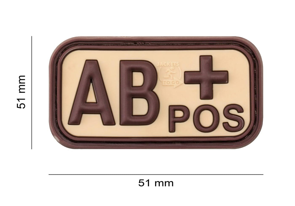 JTG Bloodtype Rubber Patch AB Pos JTG