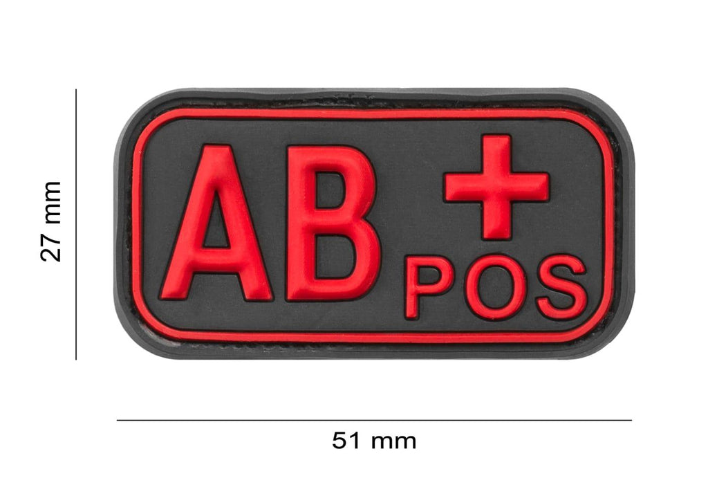 JTG Bloodtype Rubber Patch AB Pos JTG