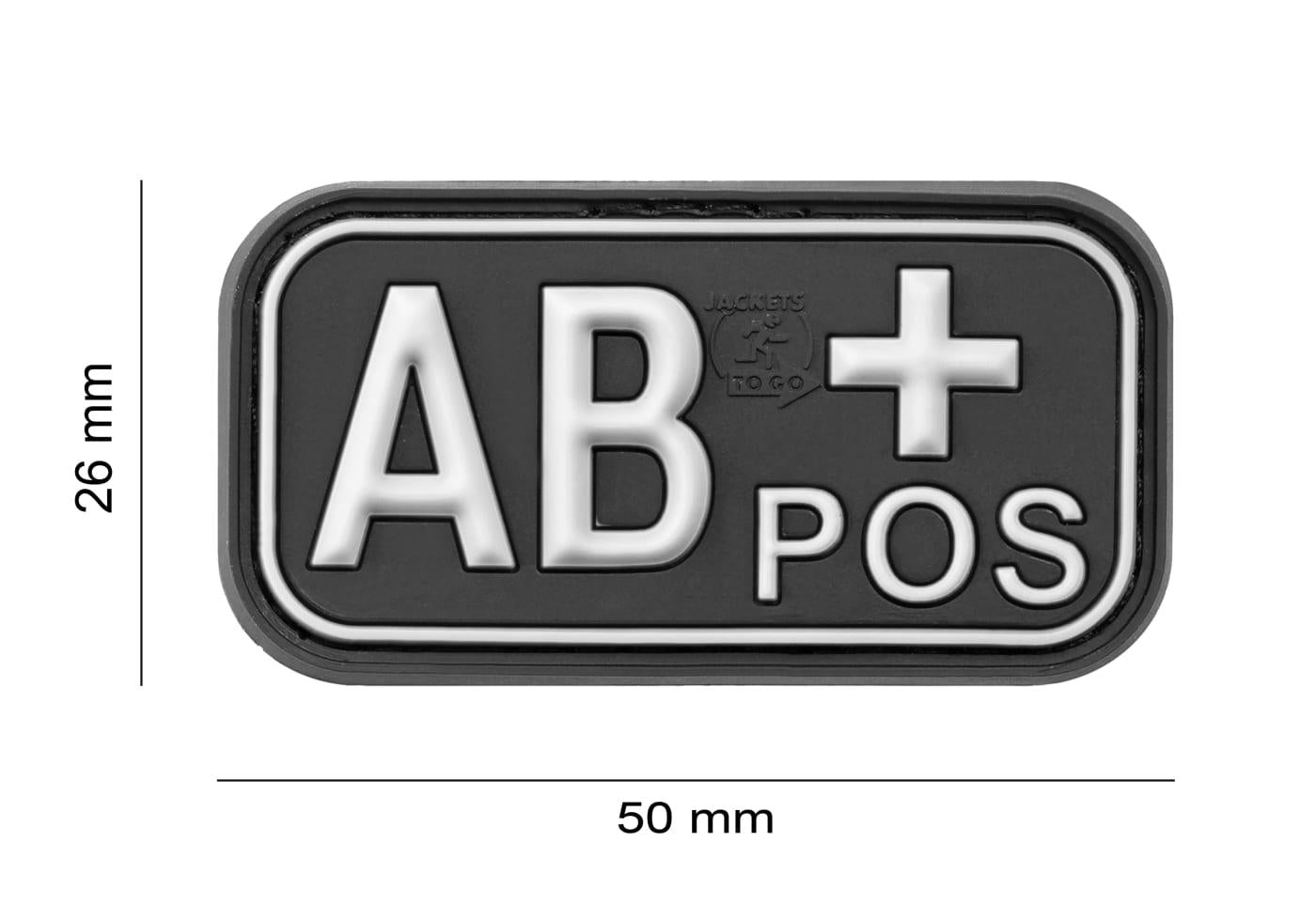 JTG Bloodtype Rubber Patch AB Pos JTG