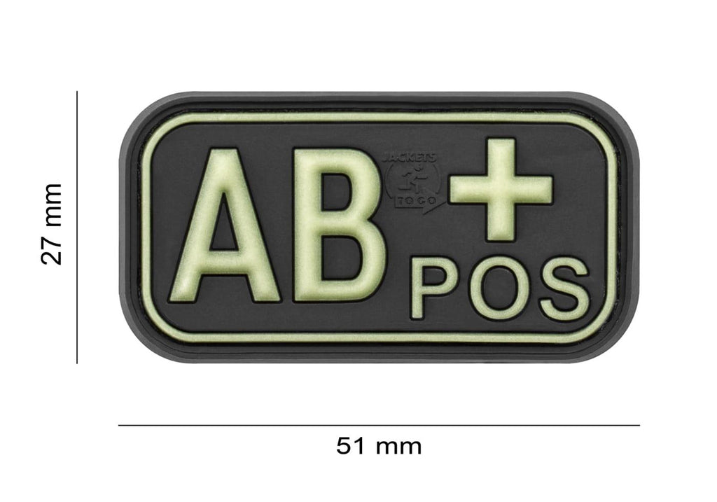 JTG Bloodtype Rubber Patch AB Pos JTG