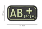 JTG Bloodtype Rubber Patch AB Pos JTG