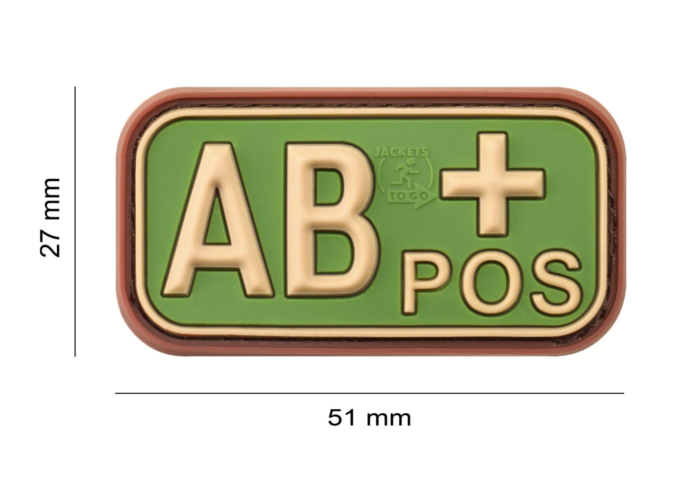 JTG Bloodtype Rubber Patch AB Pos JTG