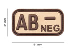 JTG Bloodtype Rubber Patch AB Neg JTG