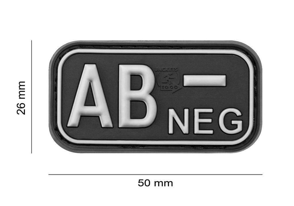 JTG Bloodtype Rubber Patch AB Neg JTG