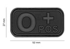 JTG Bloodtype Rubber Patch 0 Pos JTG