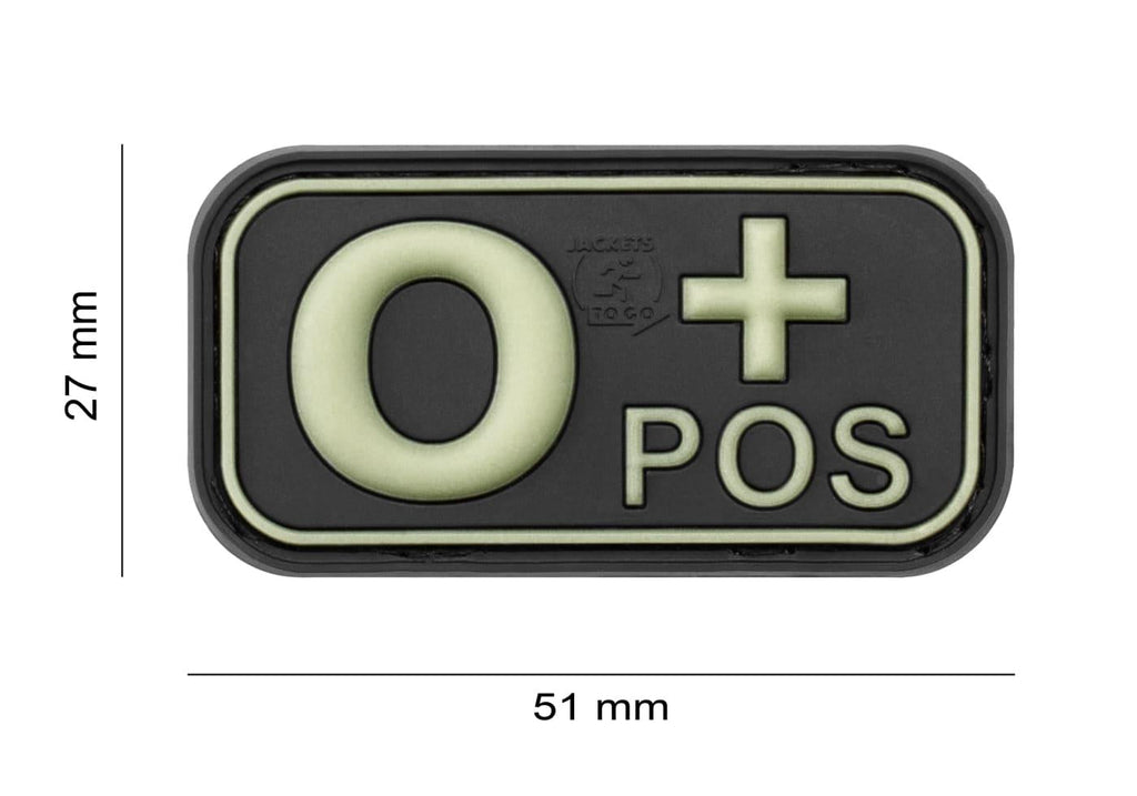 JTG Bloodtype Rubber Patch 0 Pos JTG