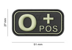 JTG Bloodtype Rubber Patch 0 Pos JTG