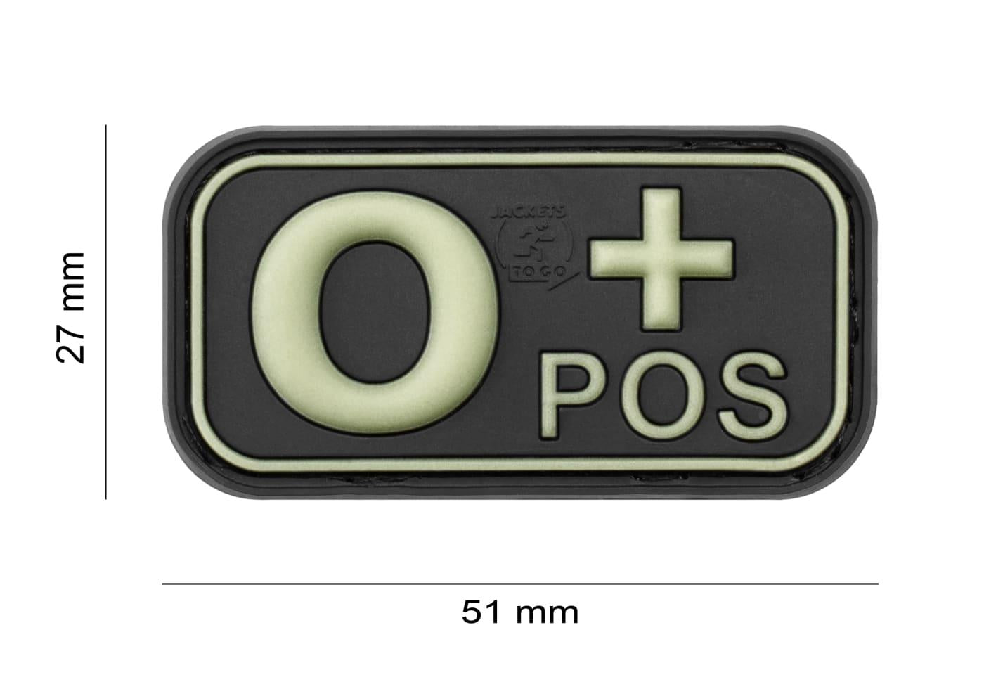 JTG Bloodtype Rubber Patch 0 Pos JTG